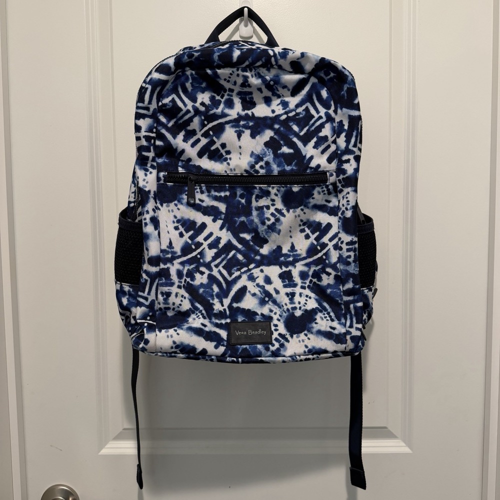 Vera Bradley Small Backpack In The Island Tile Blue Pattern. Excellent Condition